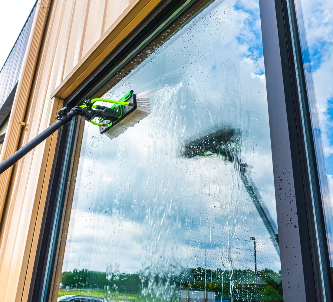 Professional Hard water stain removal service by Crystal Clear Glass in Amarillo, TX - licensed and insured window washing contractor
